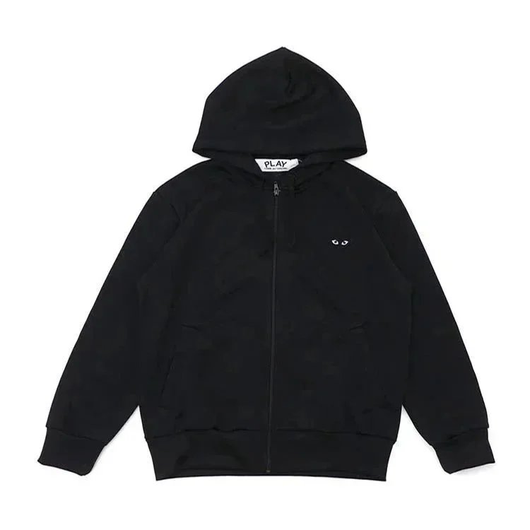 Comme Des Garçons Play Heart Black White Grey Blue Hooded Sweatshirt