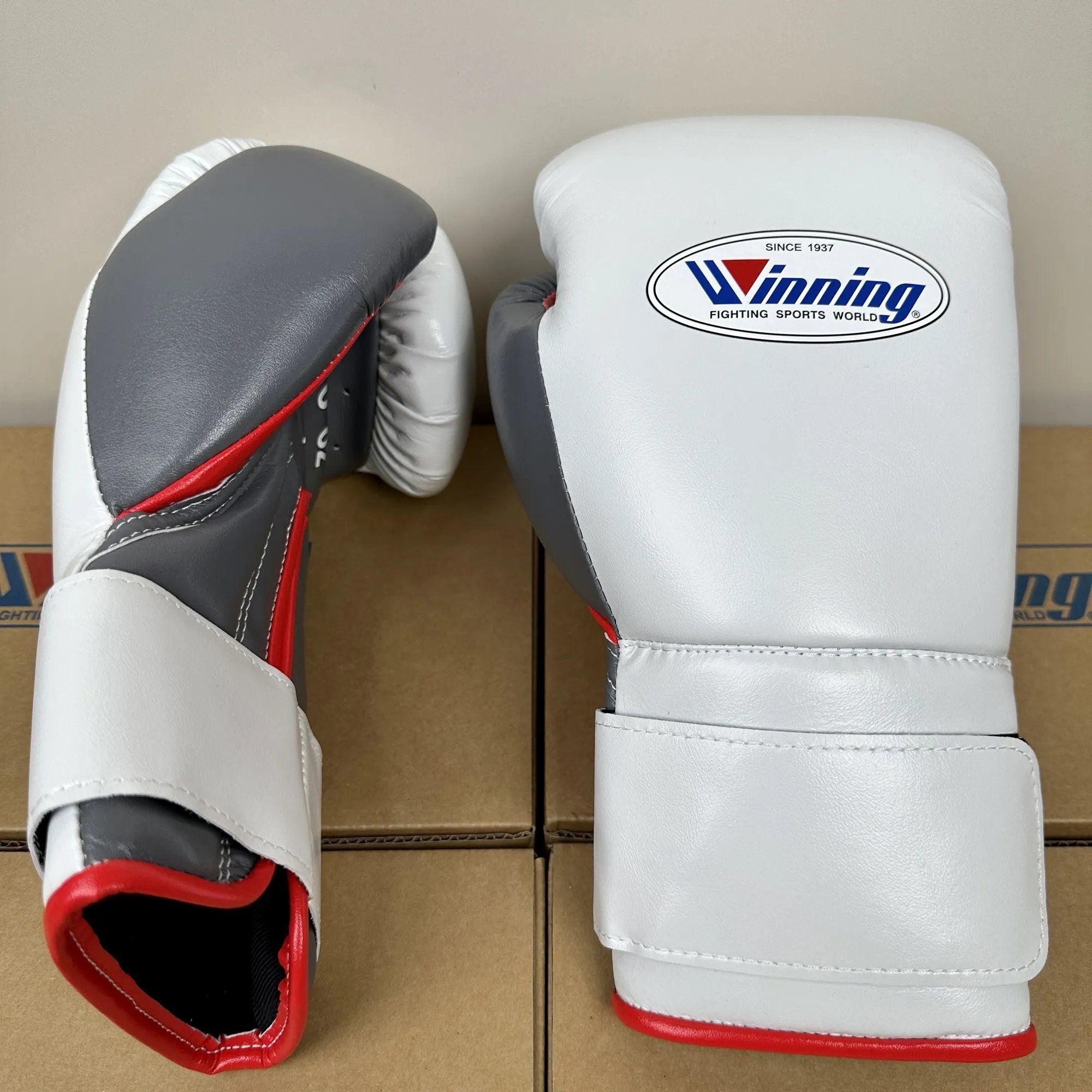 White-Gray-Red Colorblock (Velcro)