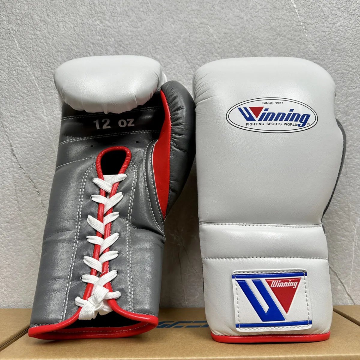 White-Gray-Red (Lace-Up)