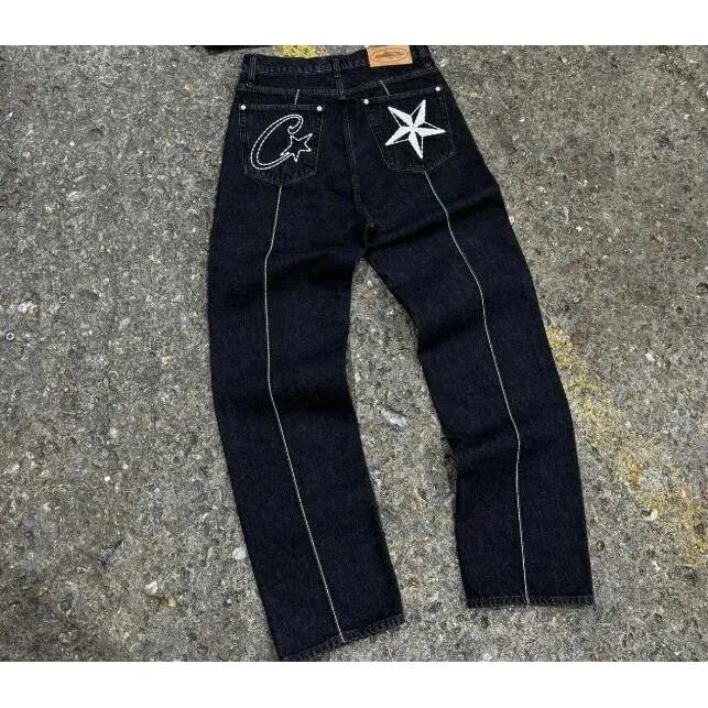 Black denim pants