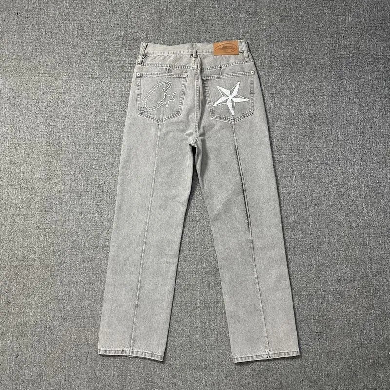 Gray denim pants