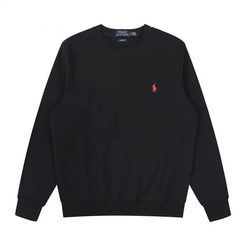 Crew neck black red logo