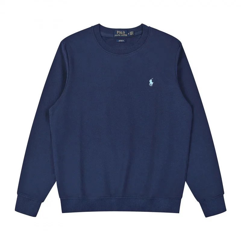 Crew neck royal blue green logo