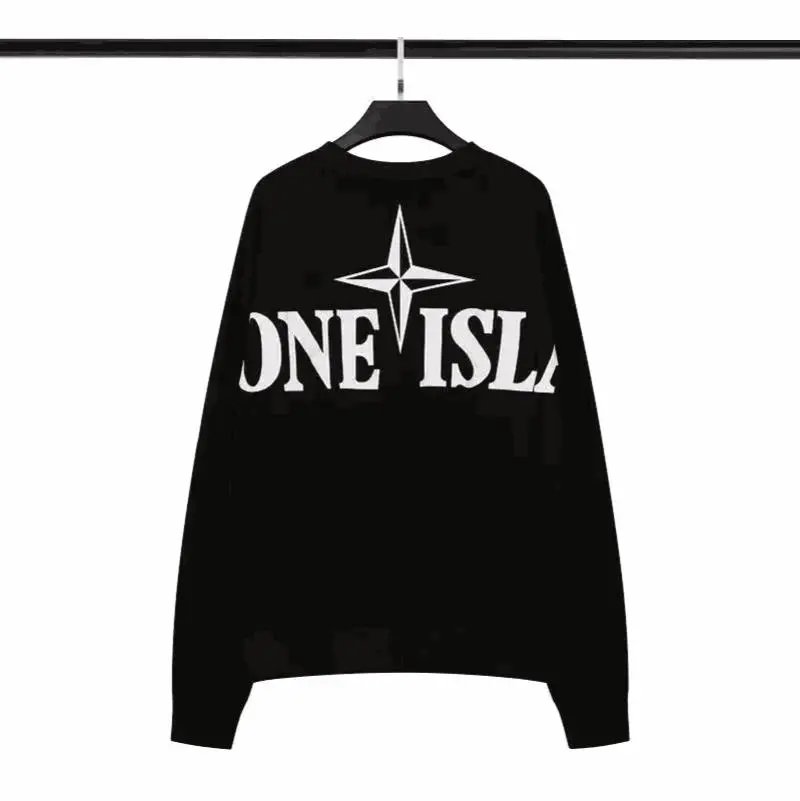 C.P. Company Black Crewneck Sweatshirt with Graphic Print