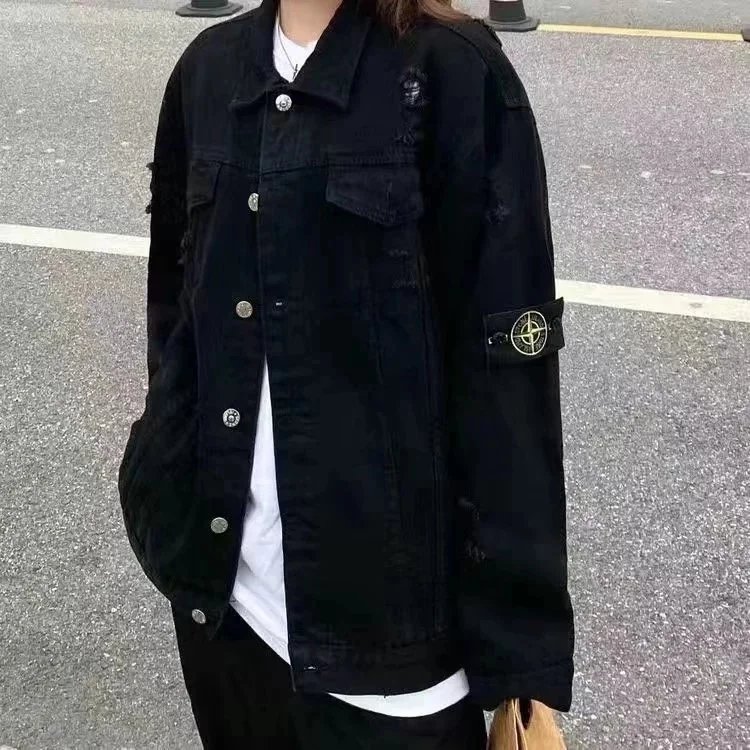 Stone Island Black Denim Overshirt Jacket product photo 2