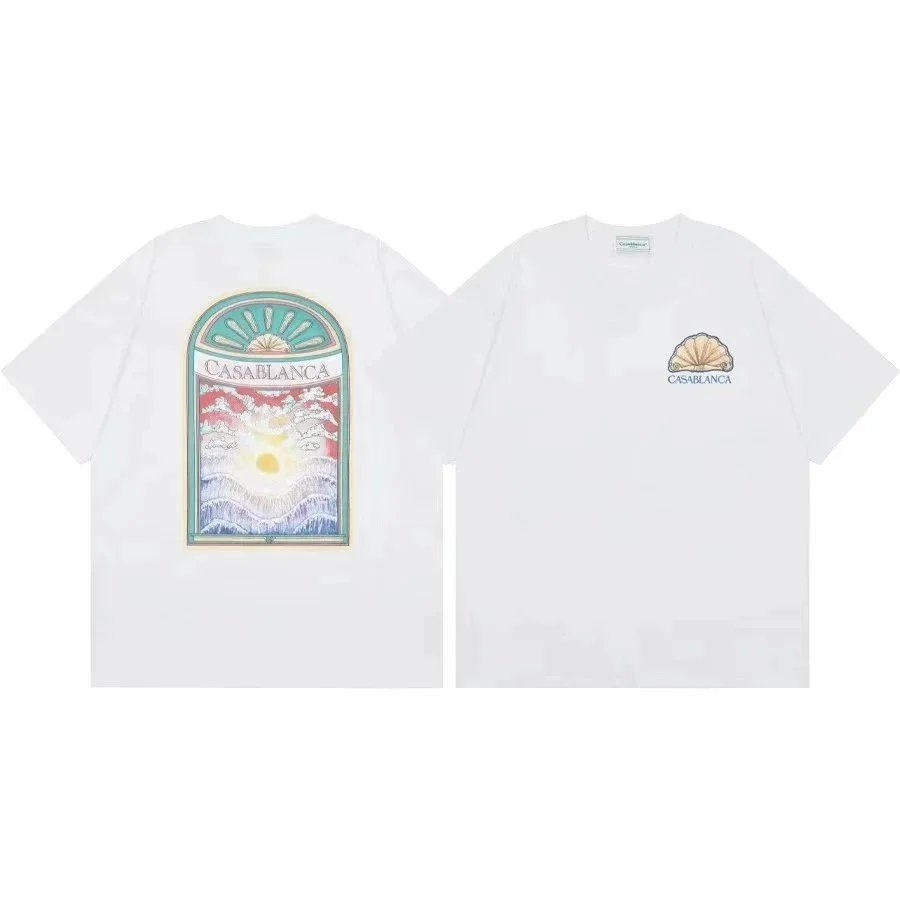 Casablanca T-shirt L'Arche de Jour Shell Graphic White
