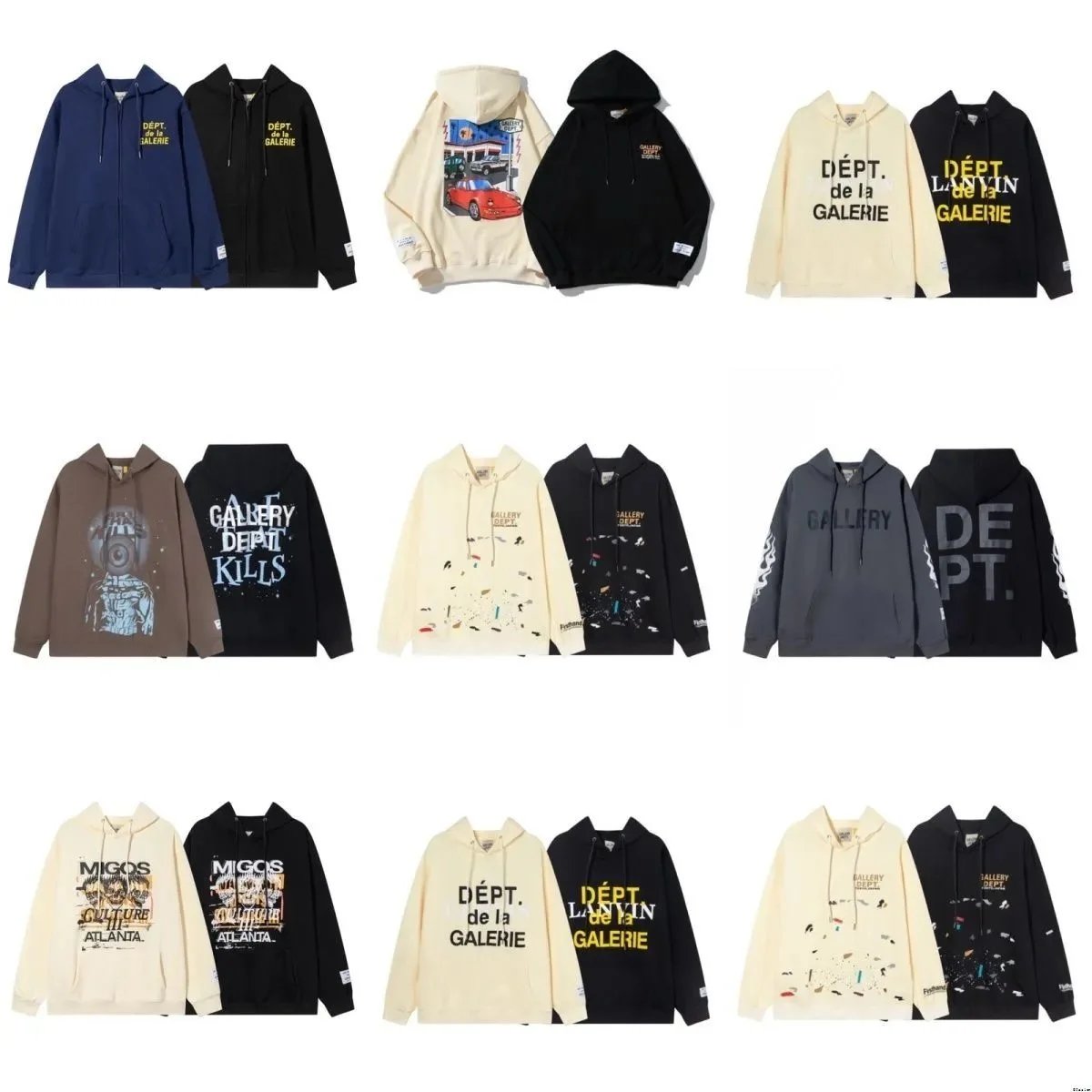 Gallery Dept. Graphic Logo Hoodies — Multiple Colorways