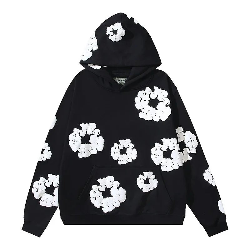 Floral Print Hooded Sweatshirt and Jogger Set Multicolor Casual