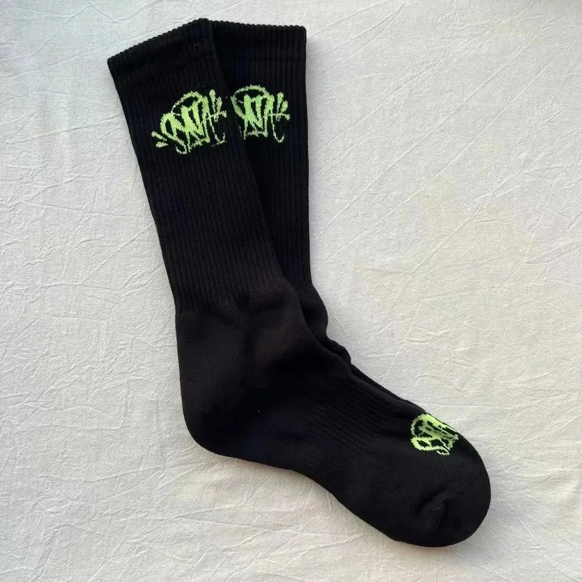 Supreme Black Lime Socks