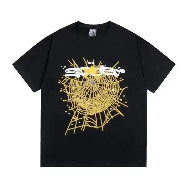 Sp5der Graphic Print Spider Web T-Shirts product photo 2