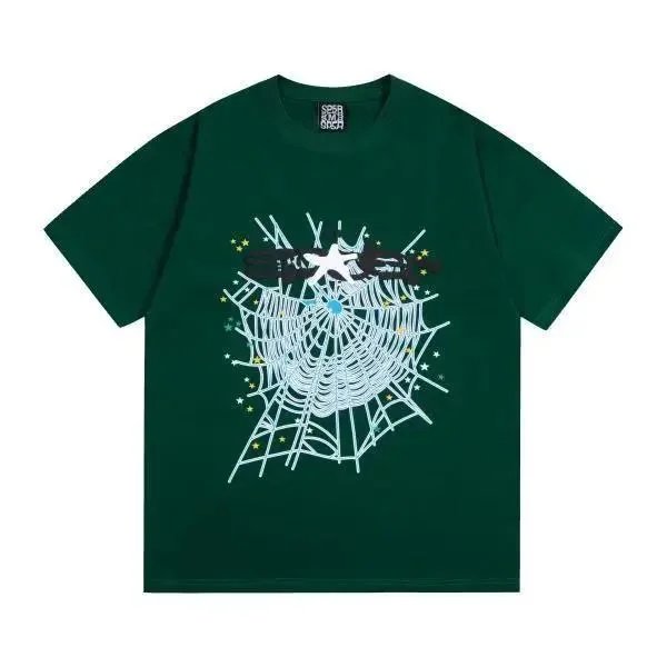Sp5der Graphic Print Spider Web T-Shirts product photo 3
