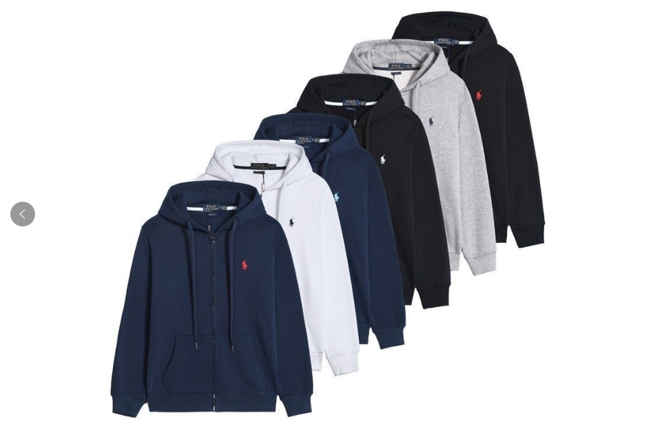 Ralph Lauren Zip-up hooded sweatshirt in multiple colors