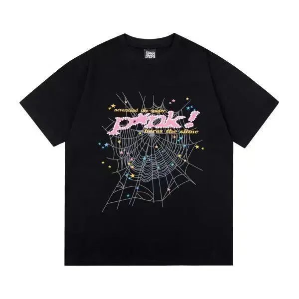 Sp5der Graphic Print Spider Web T-Shirts product photo 4