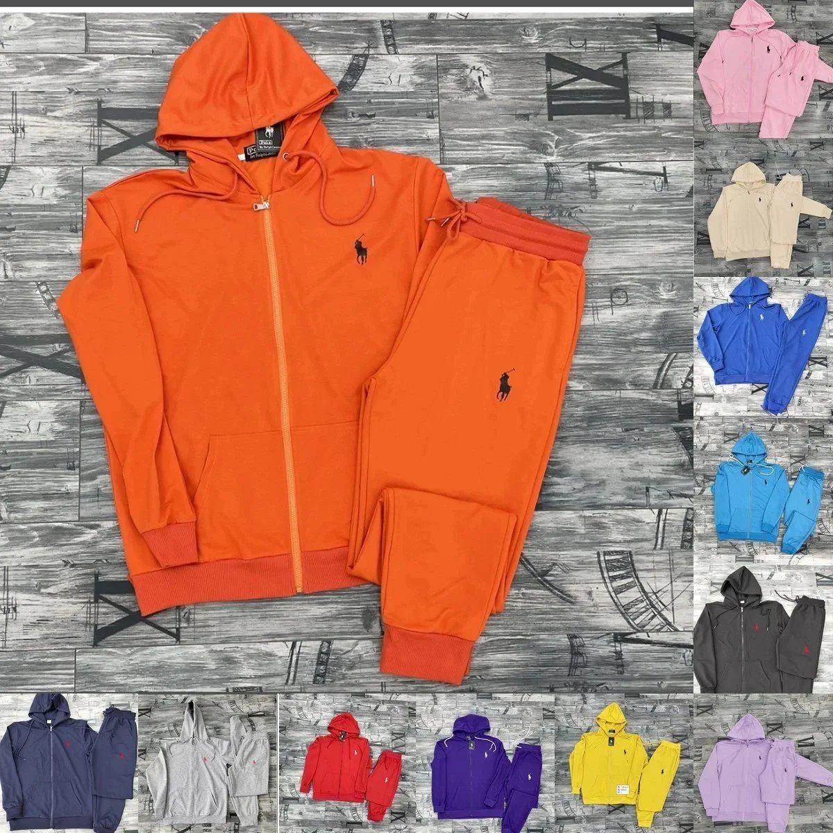 Ralph Lauren Zip-up Hoodie and Sweatpants Matching Set