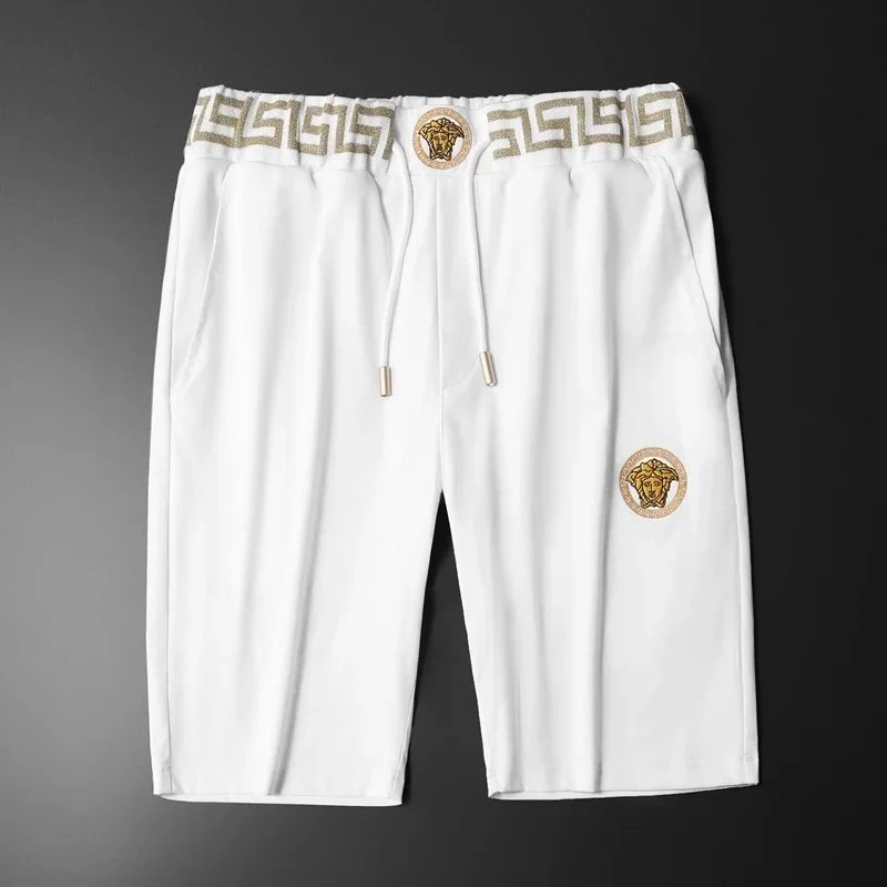 Versace Medusa Head Greek Key Print Shorts