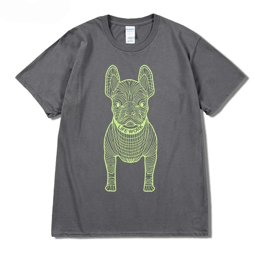 Gildan Softstyle White Graphic French Bulldog T-Shirt