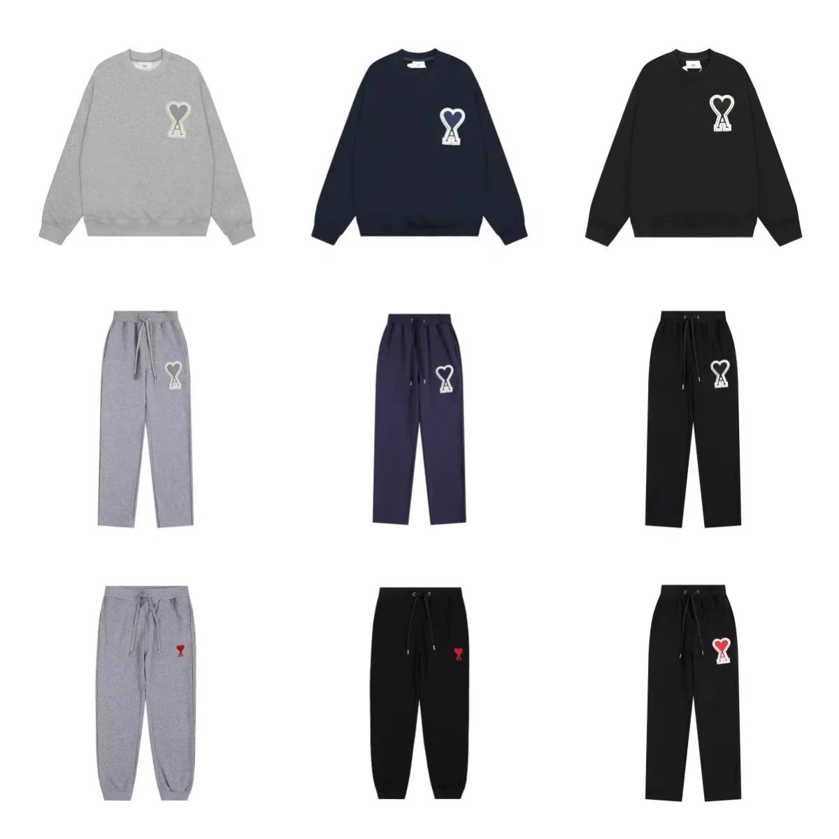 Ami Paris Sweatshirt and Jogger Set