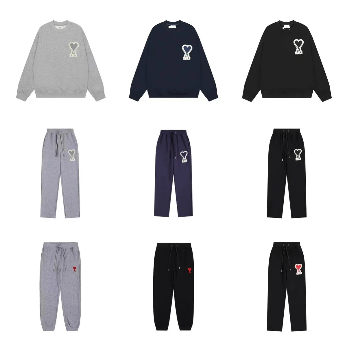 Ami Paris Heart Logo Pants