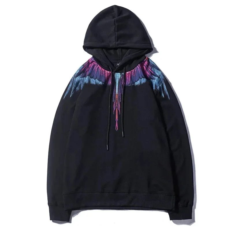 Marcelo Burlon Wings Print Hoodie and Sweatshirt