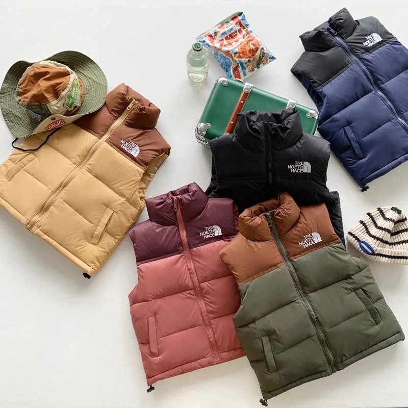 The North Face Nuptse-Style Puffer Vests — Multiple Colors
