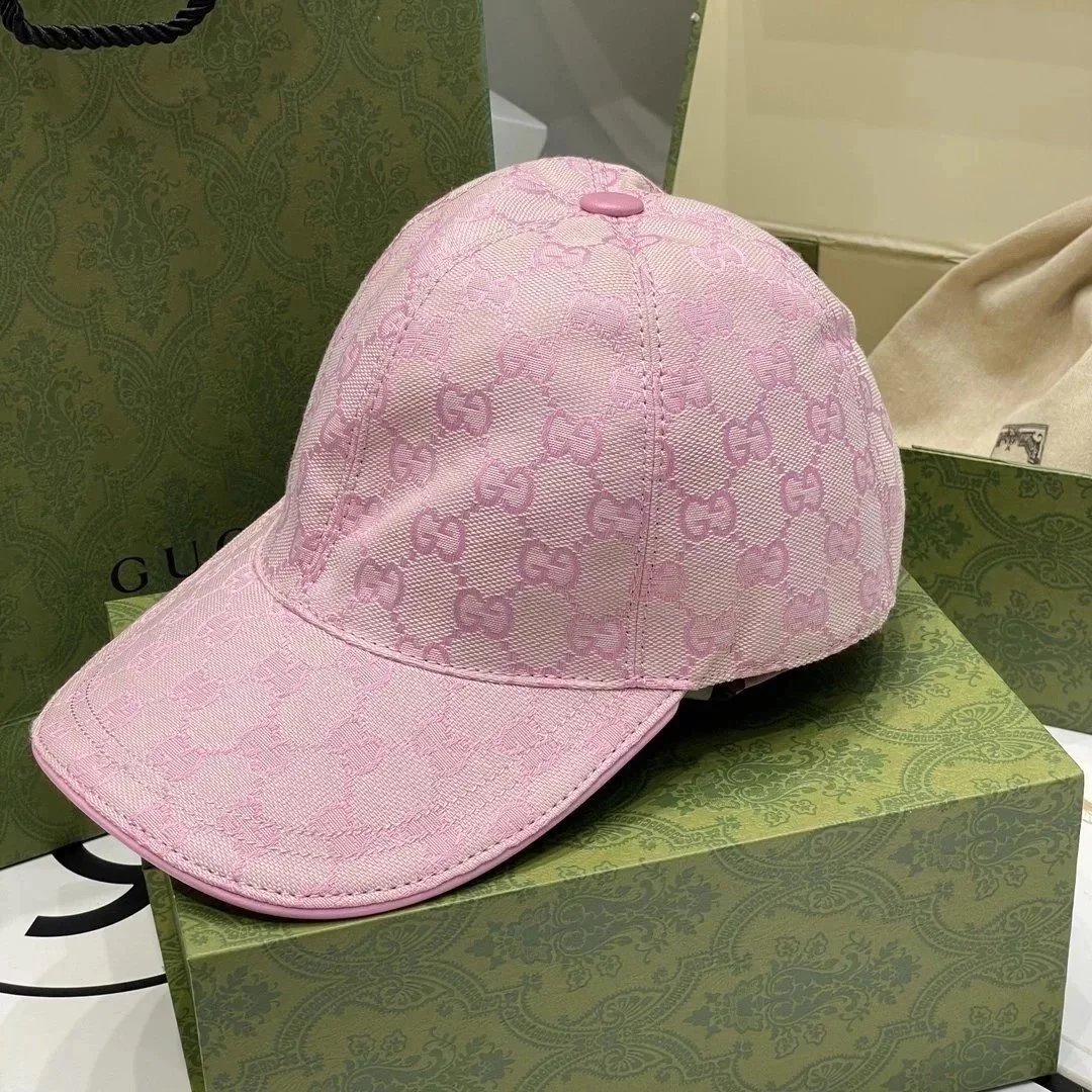 Gucci Pink GG Monogram Baseball Cap
