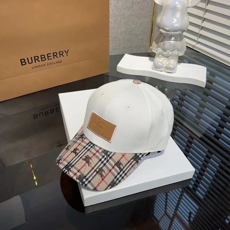 Burberry Graphic Logo and Check Brim Baseball Caps product photo 4