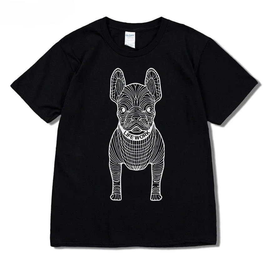 Gildan Softstyle White Graphic French Bulldog T-Shirt