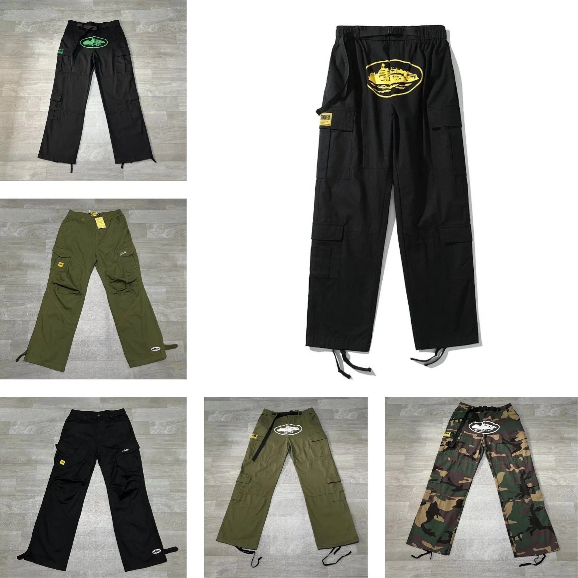 Grimey Cargo Pants with Ship Graphic