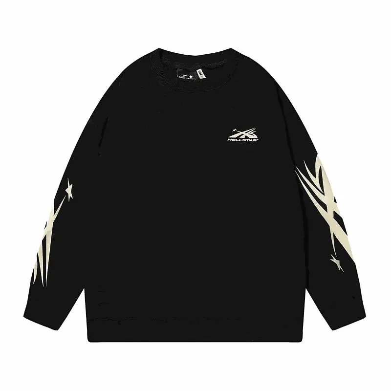 Hellstar Crewneck Sweatshirt with Graphic Sleeves