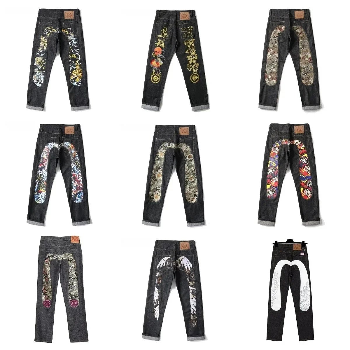 Evisu Graphic Print Denim Jeans