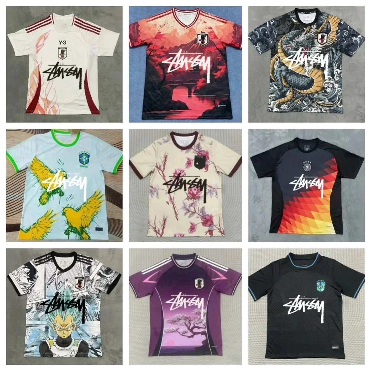 Stüssy Graphic Print Soccer Jerseys