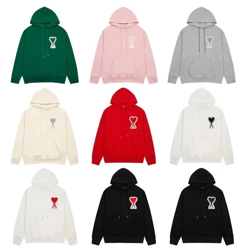 Ami Embroidered Heart Pullover Hoodie