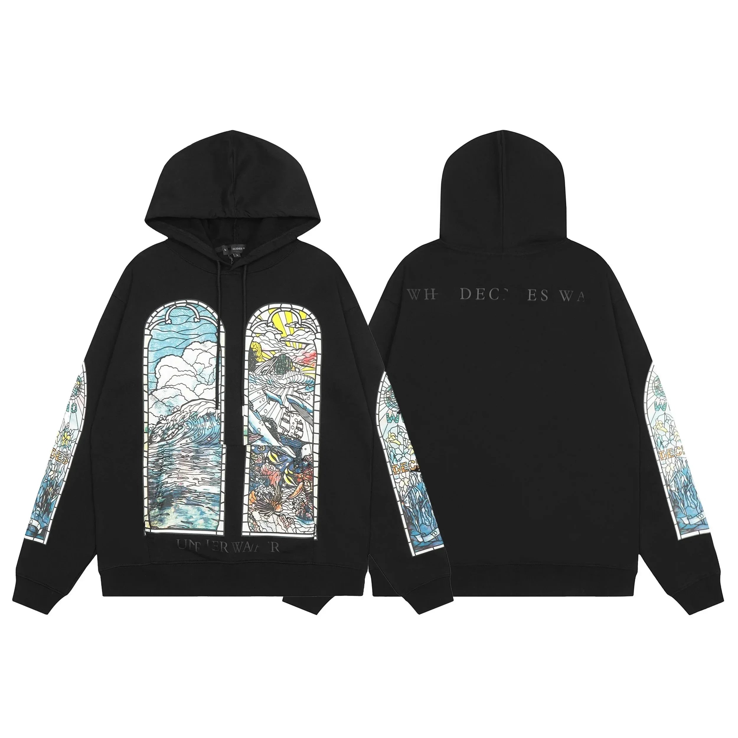 Underwater Black Hoodie