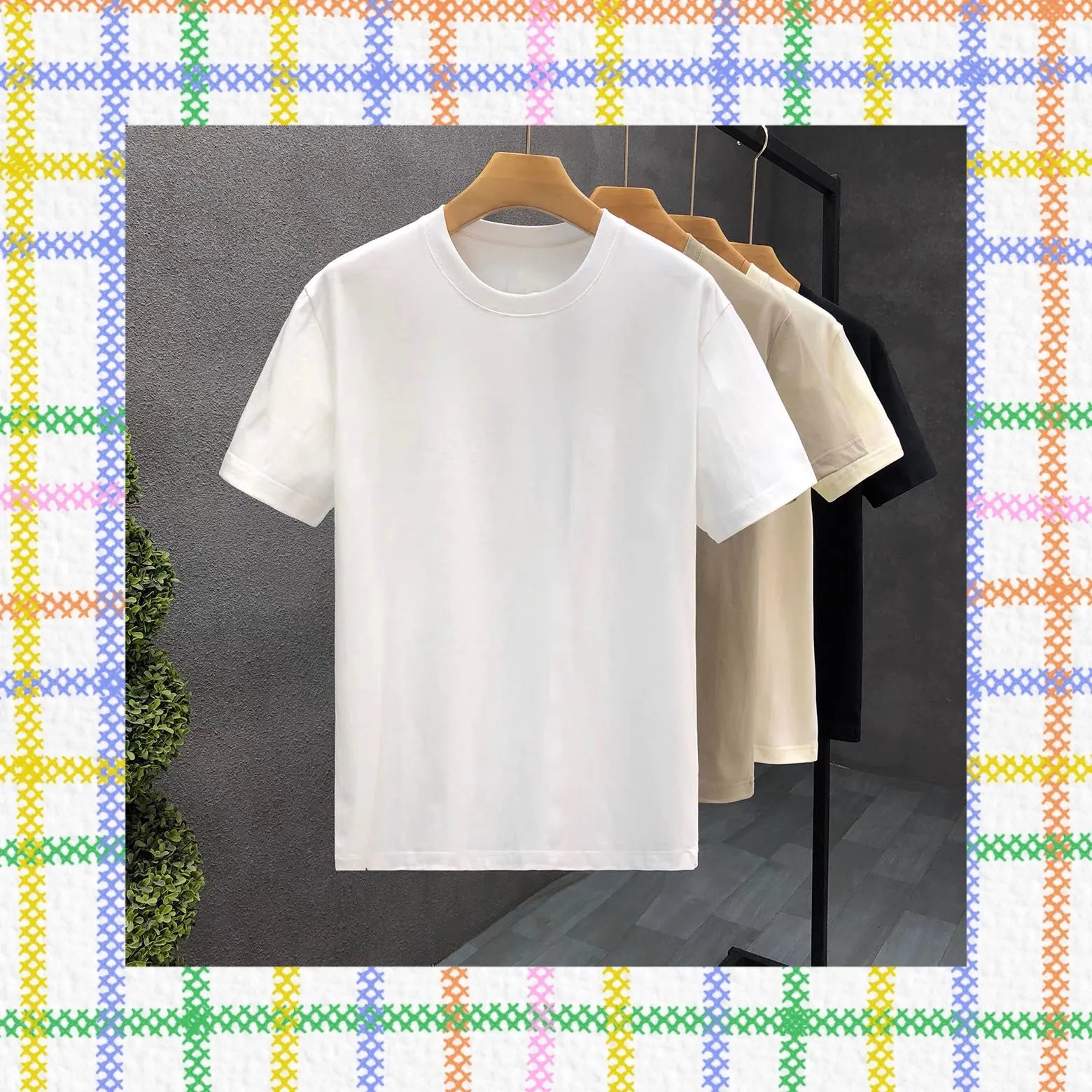 白色100%cotton无圖闇