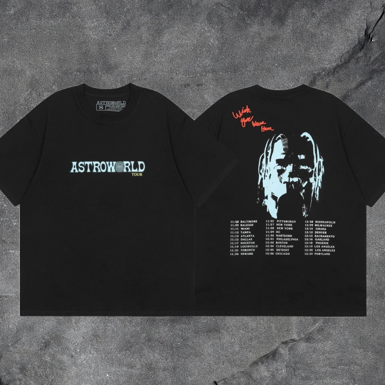 Travis Scott Utopia T-Shirt — Black TS20 colorway — USFans Spreadsheet photo