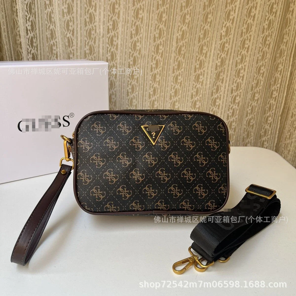 Guess-style Monogram Camera Bag