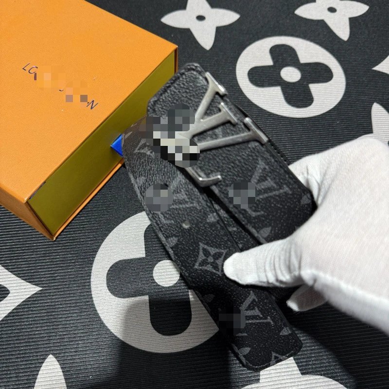 Cheap Budget LV Belt — Black Flower Silver Buckle [No Gift Box】 colorway — USFans Spreadsheet photo