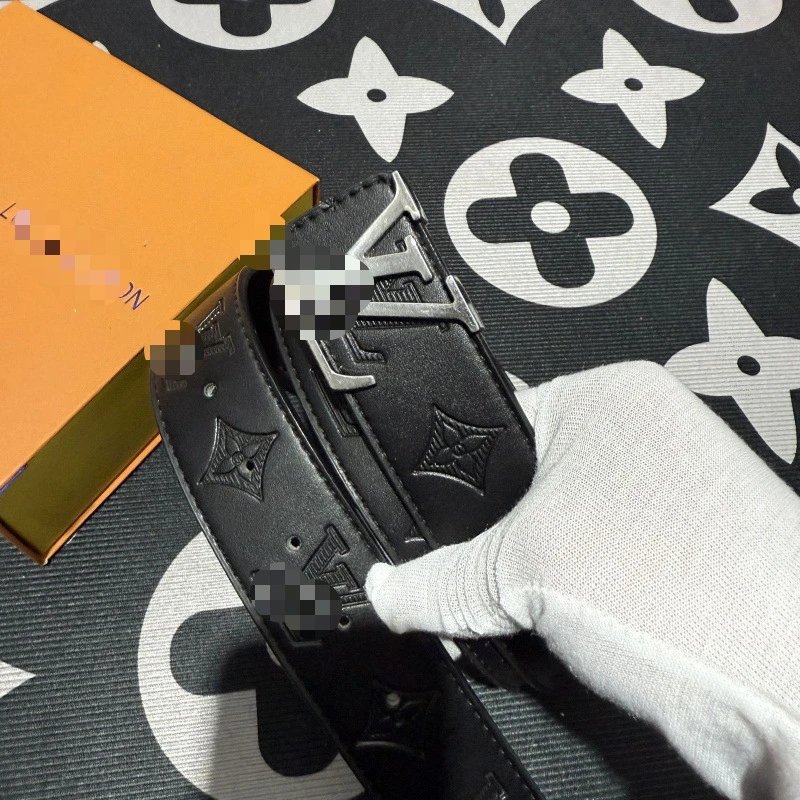 Black Large Floral Silver Buckle [No Gift Box]