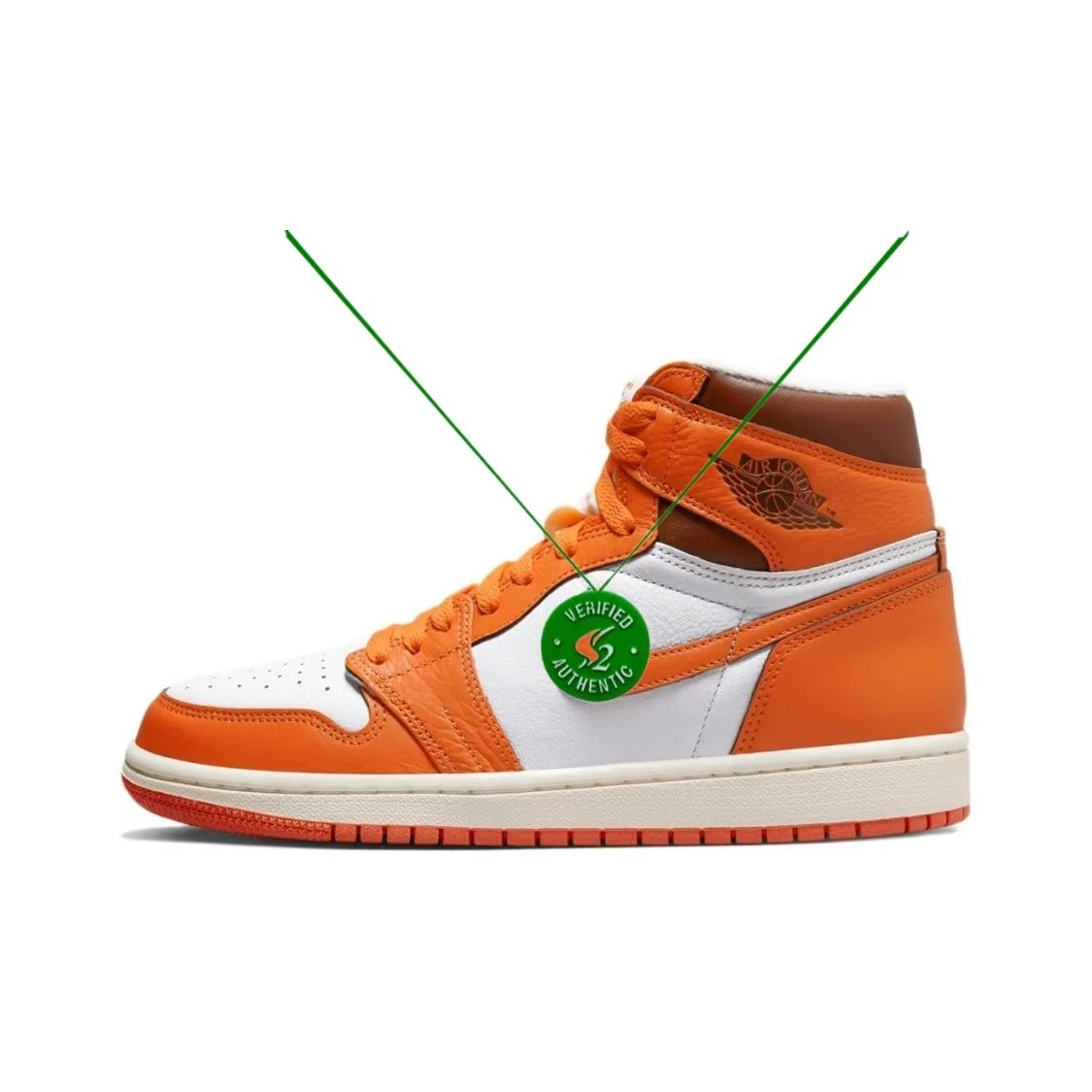 Off-White AJ1 University Blue — White orange colorway — USFans Spreadsheet photo