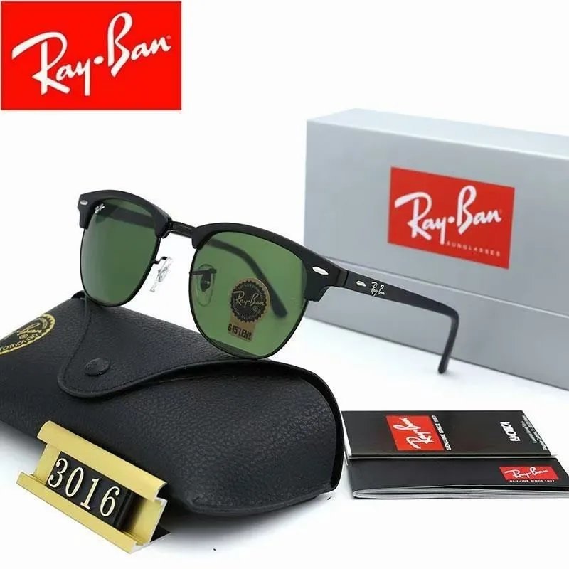 Ray-Ban Sunglasses — 3016 black frame, olive green, with delivery box colorway — USFans Spreadsheet photo