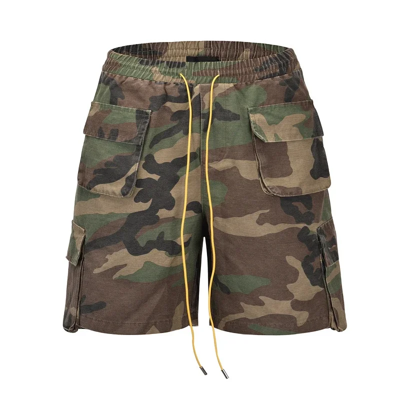 American-Style Streetwear Camouflage Cargo Shorts