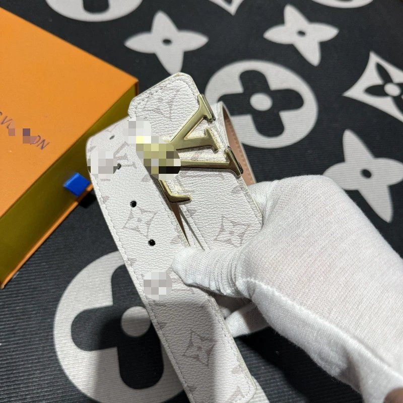 White Monogram Gold Buckle [No Gift Box]