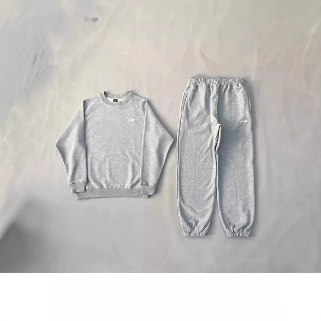 Carhartt WIP-Style Basic Grey Sweatshirt and Sweatpants Set