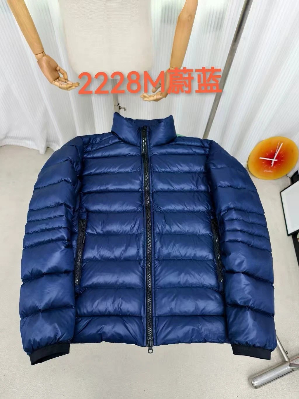 Canada Goose Crofton Hoodie — 2228 Azure blue with a red label colorway — USFans Spreadsheet photo
