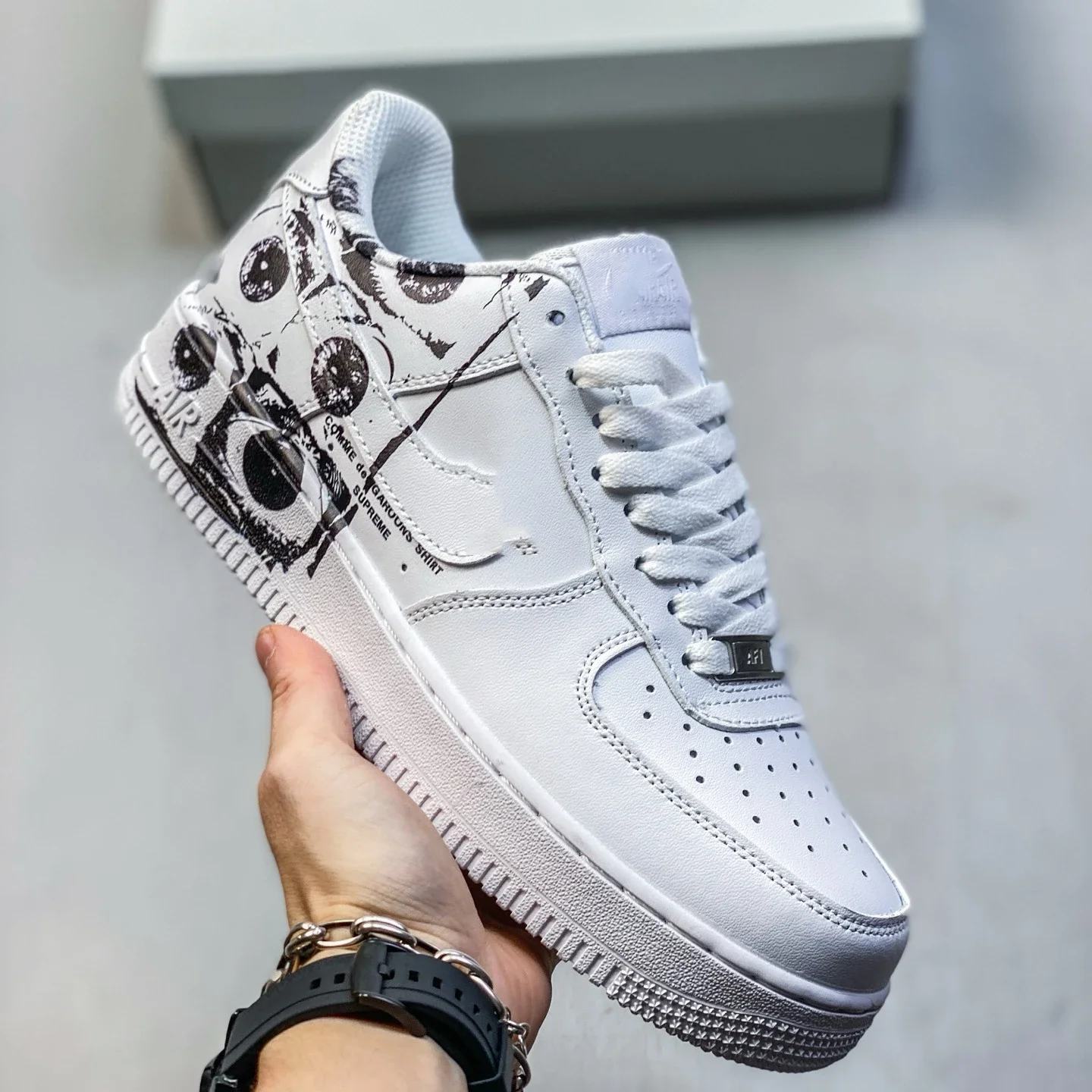 Custom Nike Air Force 1 Sneakers Inspired by the Supreme x Rammellzee Collaboration