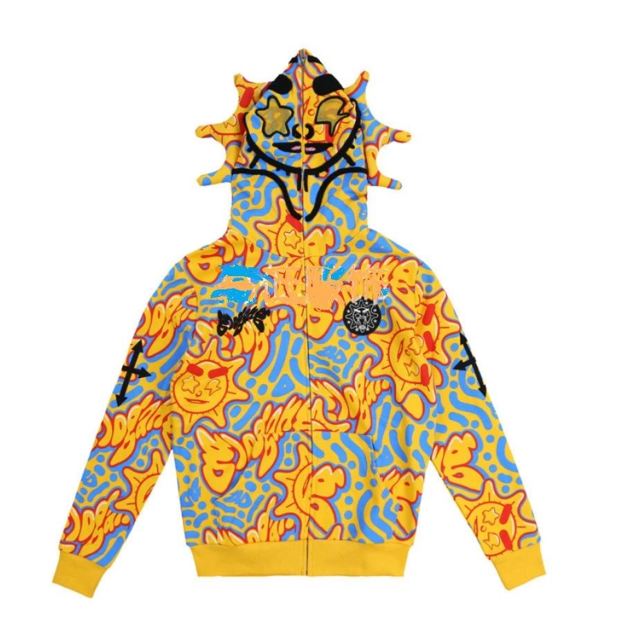 Glo Full Zip-Up Hoodie — LL 6 Polyester printing is not pure cotton colorway — USFans Spreadsheet photo