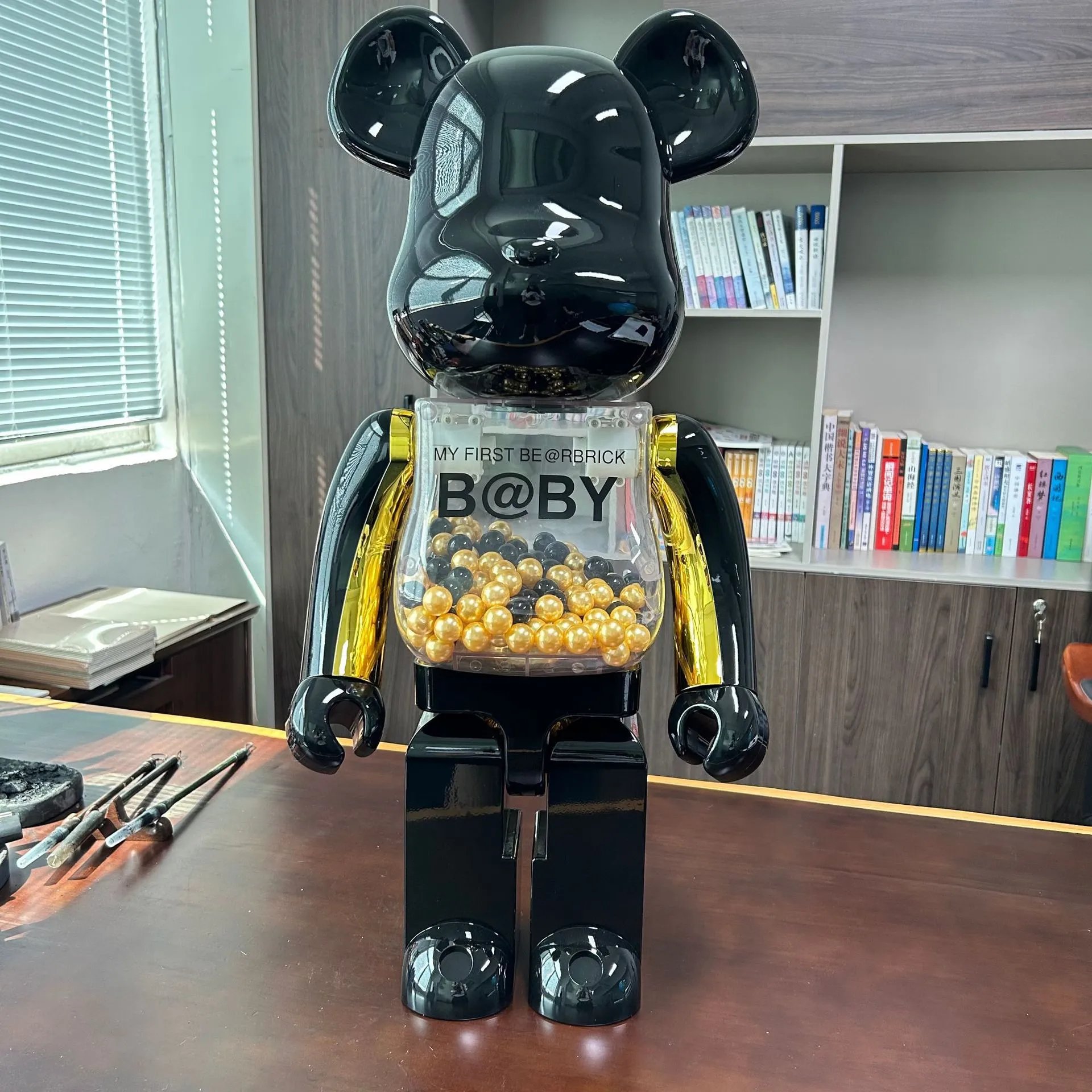 Unique Medium BearBrick — Black Gold Through the Ages colorway — USFans Spreadsheet photo