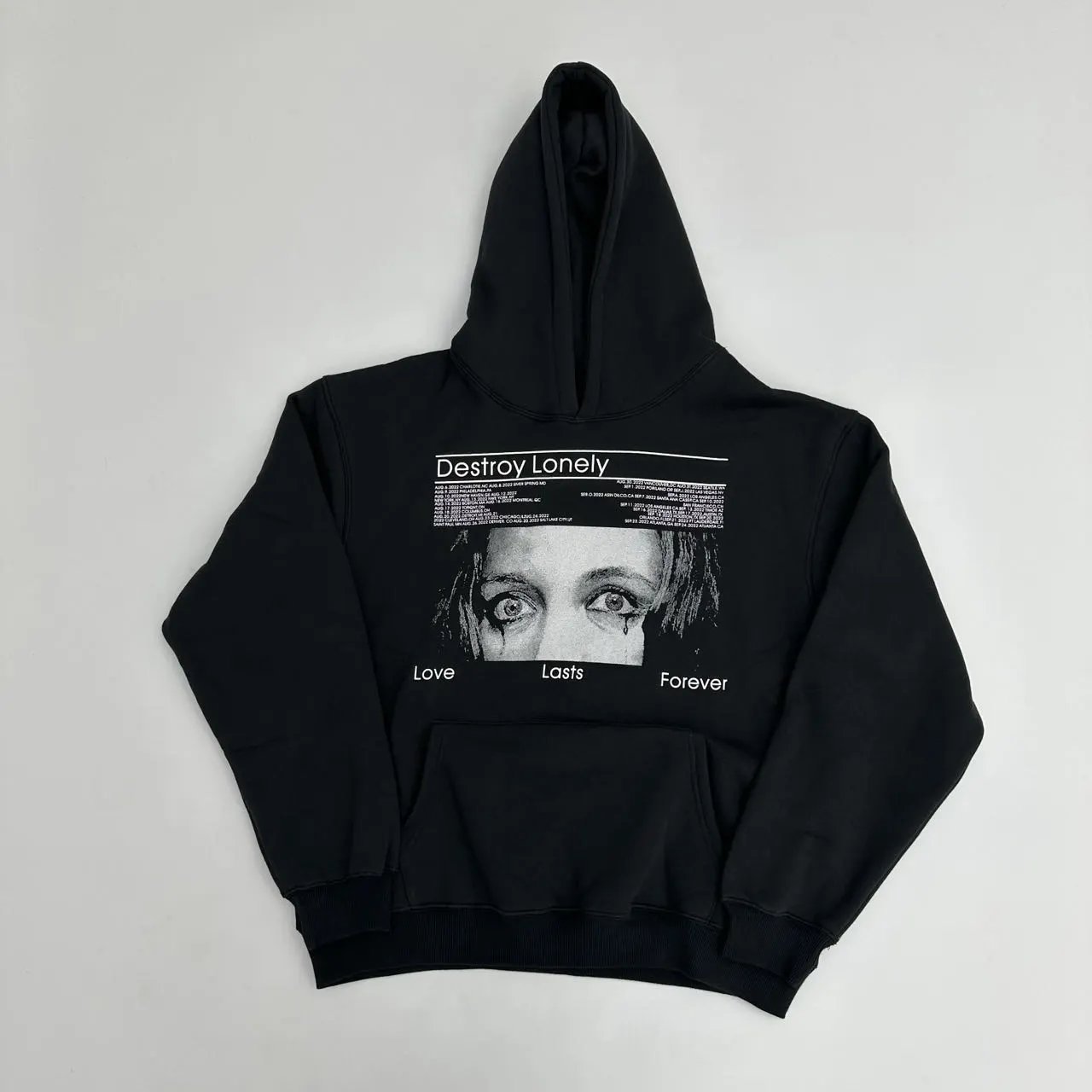 Destroy Lonely NFS Hoodie — DL Eyes Black Hoodie colorway — USFans Spreadsheet photo