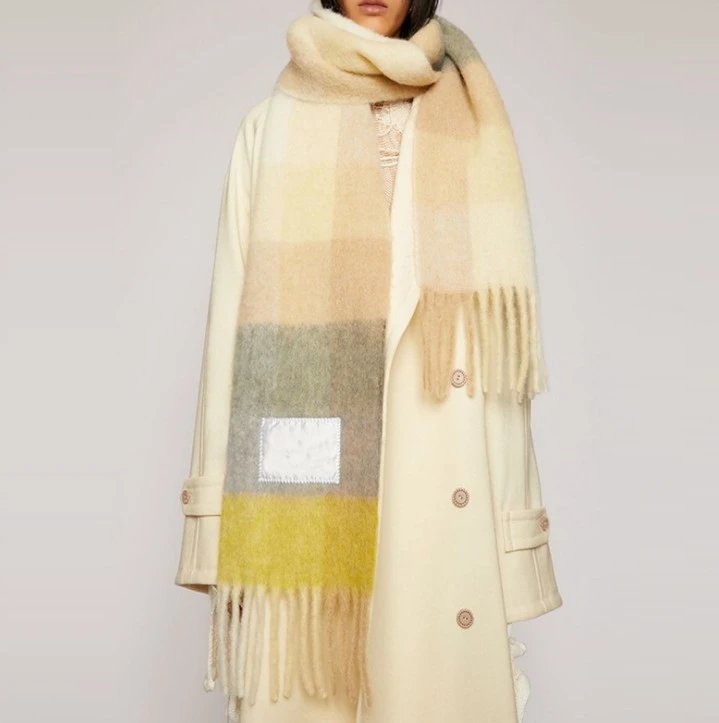 Acne Studios Scarf — Pale yellow colorway — USFans Spreadsheet photo