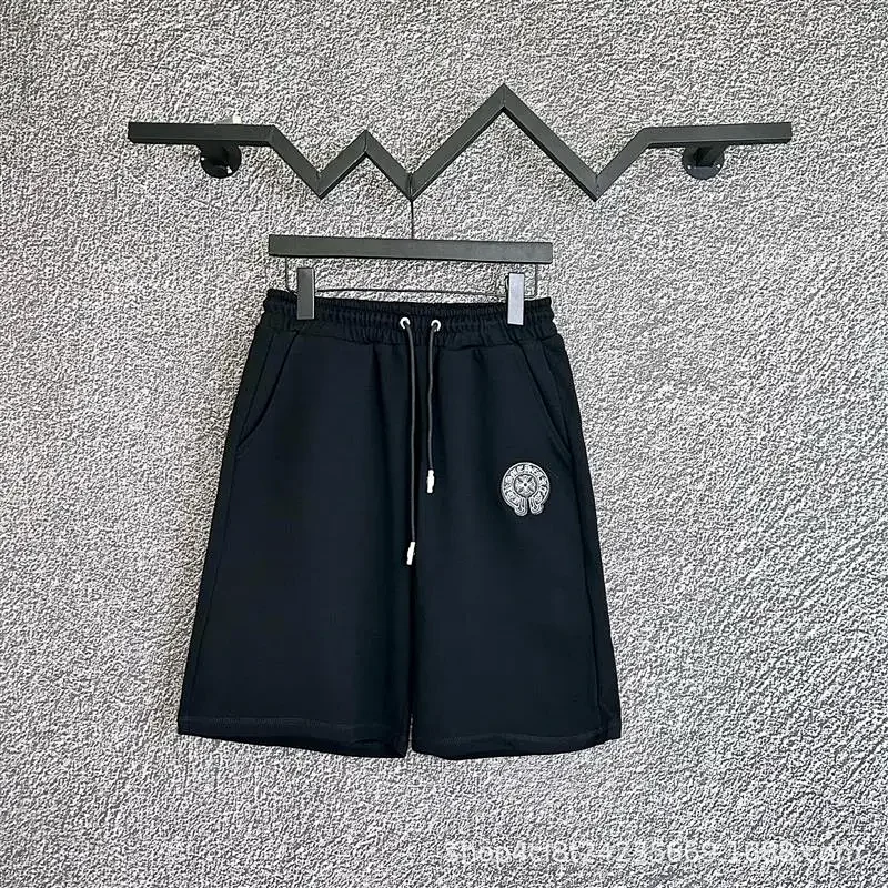 Chrome Hearts Casual Mid-Length Sweatshorts — Featuring Circular, Horseshoe, and Cross Leather Patches - zdjęcie produktu (rep) w bazie UsFind